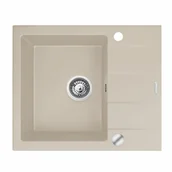 Zlewozmywaki - Pyramis Zlewozmywak granitowy Kos Beżowy - miniaturka - grafika 1