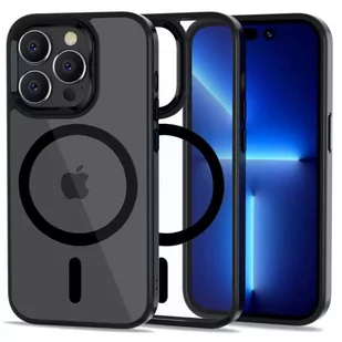 Etui ochronne Magmat MagSafe obudowa na telefon do Apple iPhone 14 Pro Max Black/Clear + Szkło - Etui i futerały do telefonów - miniaturka - grafika 2
