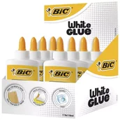 Kleje biurowe - Paczka Klej White Glue BIC 118ml 8 sztuk - miniaturka - grafika 1