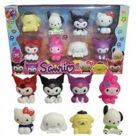 Figurki dla dzieci - Zestaw Figurek Sanrio KUROMI CINNAMOROLL HELLO KITTY MY MELODY 8szt - miniaturka - grafika 1