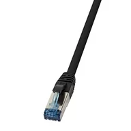 Kable miedziane - LogiLink Patchcable CAT6A S FTP AWG 27 f Przemysłowy czarny 0,5m CQ6025S CQ6025S - miniaturka - grafika 1