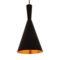 Lampy sufitowe - FOGGI 12A lampa wisząca loft czarna klosz stożek E27 - miniaturka - grafika 1