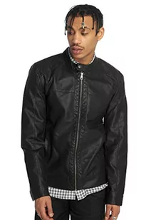 Only & Sons Onsmike PU Racer Jacket OTW Kurtka męska, Czarny (czarny czarny), S - Kurtki męskie - miniaturka - grafika 1