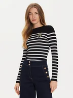Swetry damskie - Morgan Sweter 242-MRAY Czarny Slim Fit - miniaturka - grafika 1