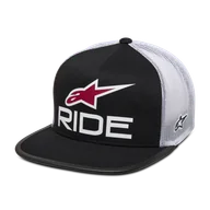 Czapki damskie - Czapka Typu Trucker Alpinestars Ride 4.0 Czarny/Złamany Biały/CzerwonyRegulowany - miniaturka - grafika 1
