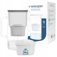 Dzbanki filtrujące - Dzbanek filtrujący szklany Wessper aquamax 3,3l + 2x Filtr Wessper aquamax - miniaturka - grafika 1