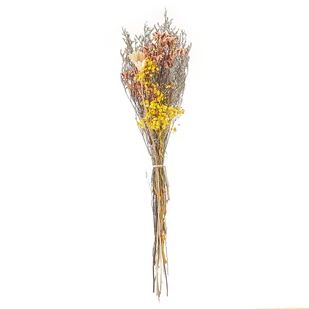 Bukiet suszonych kwiatów 65 cm pomarańczowo-żółty CARTAYA - Dekoracje domu - miniaturka - grafika 1