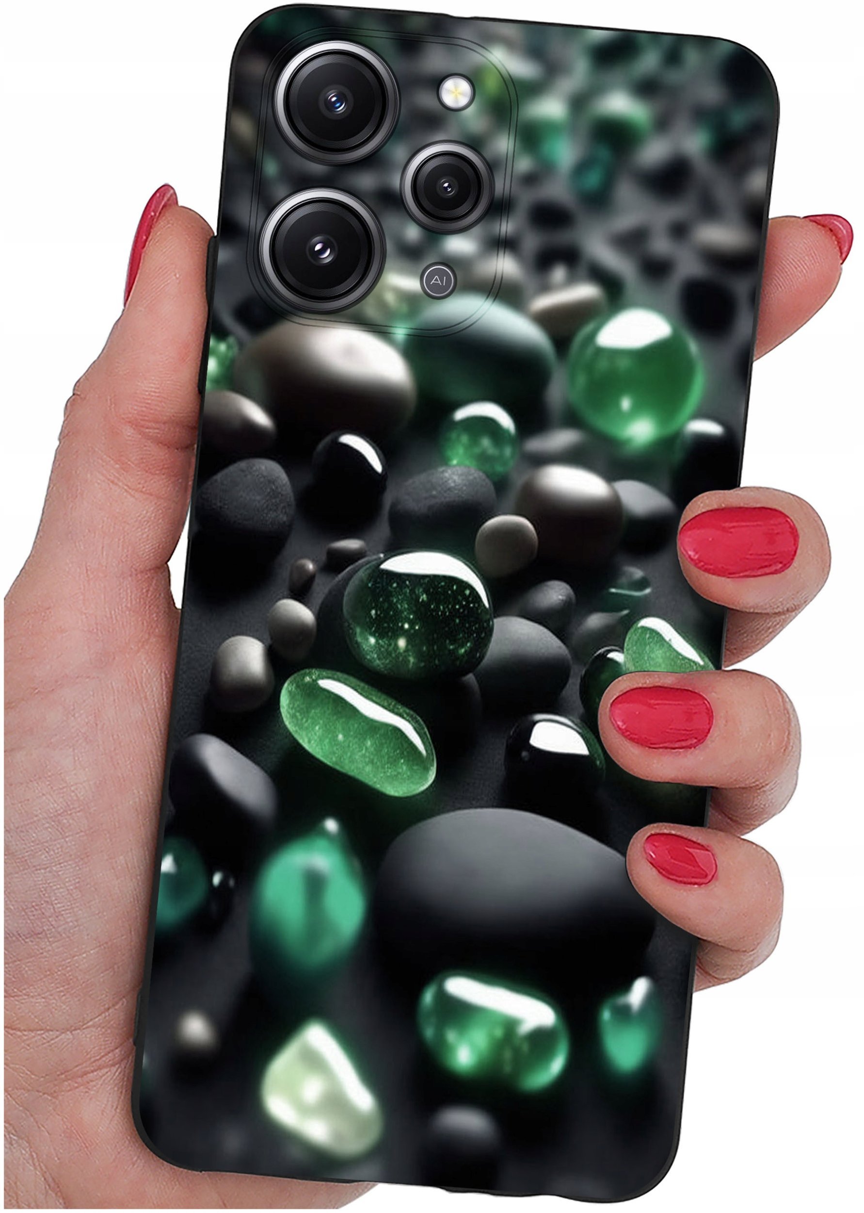 Etui do Xiaomi Redmi 12 4G WZORYSILIKONOWE MATT CASE + SZKŁO 9H
