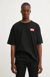 Diesel t-shirt bawełniany T-BOXT-LAB męski kolor czarny z aplikacją A14947.0NIAR - Koszulki męskie - miniaturka - grafika 1