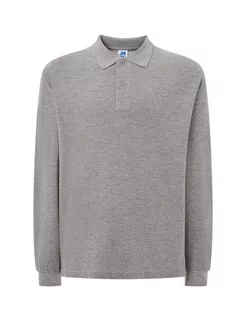 Koszulka polo medyczna męska szara rękaw długi S - Odzież medyczna - miniaturka - grafika 1