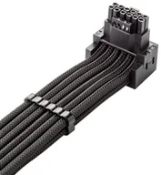 Kable komputerowe i do monitorów - CableMod Universal Pro ModMesh 16-Pin zu 16-Pin-Kabel, 90 Anschluss, Sleeved, StealthSense - schwarz, 60 cm, Var. A - miniaturka - grafika 1
