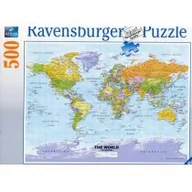 Puzzle - Ravensburger PUZZLE 500 EL MAPA POLITYCZNA ŚWIATA 147557 - miniaturka - grafika 1