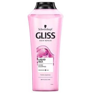 Schwarzkopf GLISS KUR Hair Repair Szampon Liquid Silk Gloss 400ml - Szampony do włosów - miniaturka - grafika 1