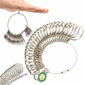 Biżuteria - akcesoria - MIARKA JUBILERSKA MULTISIZER DO MIERZENIA PALCÓW OBRĄCZEK ZESTAW MIERNIKÓW - miniaturka - grafika 1