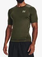 Koszulki sportowe męskie - Koszulka Under Armour HG Armour Comp S/S - marine od green/white - miniaturka - grafika 1