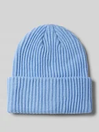 Czapki damskie - Czapka beanie z prążowanej dzianiny z brzegiem model ‘HEXO’ - miniaturka - grafika 1