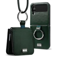 Etui i futerały do telefonów - Ringke Etui Signature Folio do Samsung Galaxy Z Flip 4 Zielony - miniaturka - grafika 1
