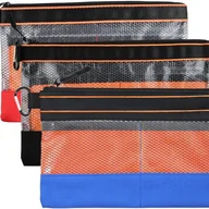 Skrzynki i torby narzędziowe - 3-częściowy zestaw małych narzędzi, tkanina Oxford 600D, 29 cm x 18 cm, przezroczysta torba narzędziowa z metalowym haczykiem, przegrody z siatki, wor - miniaturka - grafika 1