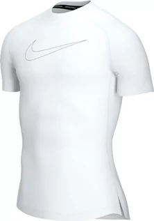Koszulki i topy damskie - Nike Mens M NP DF Tight TOP SS T-Shirt, biały/czarny/czarny, 2XL - grafika 1