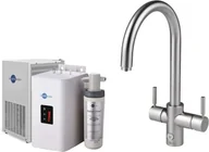 Baterie kuchenne - Zestaw INSINKERATOR HOT Bateria 4W1J stal szczotkowana + chłodziarka, zbiornik i filtr 45357B CCZ - miniaturka - grafika 1