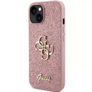 Guess GUHCP15SHG4SGP iPhone 15 6.1" różowy/pink hardcase Glitter Script Big 4G - Etui i futerały do telefonów - miniaturka - grafika 10
