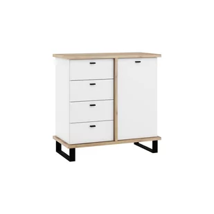 Komoda 1D4S CRO-04 Cross MebloCross Czarny Mat / Biały Mat - Komody - miniaturka - grafika 1