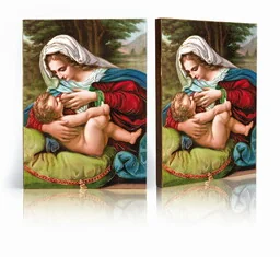 Ikona religijna Matka Boża Karmiąca - Ikony i obrazy sakralne - miniaturka - grafika 1