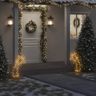 vidaXL Gwiazda betlejemska ze szpikulcami, 80 LED, 62 cm - Oświetlenie świąteczne - miniaturka - grafika 1