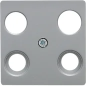 Gniazdka elektryczne - B.7 Płytka centralna do gniazda antenowego 4-wyjściowego, alu - miniaturka - grafika 1