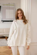 Bluzy damskie - Bluza Biggie Biała - miniaturka - grafika 1