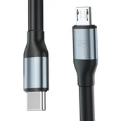 Kable USB - Kabel USB-C - Micro USB 3MK Hyper Cable N-Series 10W 1 m Czarny - miniaturka - grafika 1