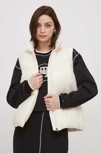 Tommy Hilfiger bezrękawnik puchowy damski kolor beżowy zimowy - Kamizelki damskie - miniaturka - grafika 1