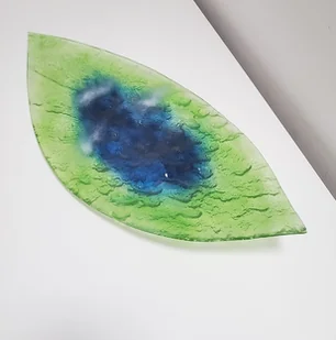 Patera szklana- zielona łąka - Tace i patery - miniaturka - grafika 1