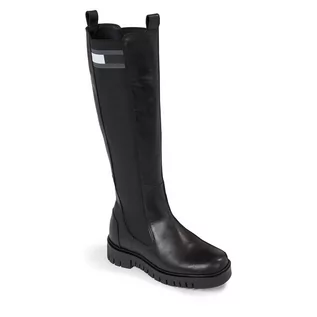 Kozaki damskie - Kozaki Tommy Jeans Tjw High Shaft Boot EN0EN02316 Black BDS - grafika 1