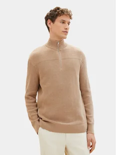 Tom Tailor Sweter 1038315 Brązowy Regular Fit - Swetry męskie - miniaturka - grafika 1