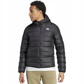 Kurtki męskie - Kurtka męska adidas Essentials Light Down Hooded czarna HZ5723 2XL - miniaturka - grafika 1