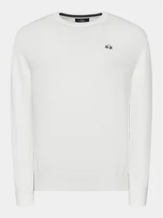 La Martina Sweter Wilmar WMS002 YW091 Biały Regular Fit - Swetry męskie - miniaturka - grafika 1