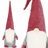 Ozdoby bożonarodzeniowe - Skrzat 55cm ozdoba świąteczna, krasnal świąteczny, gnom welur brudny róż - miniaturka - grafika 1