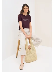 Cecil Koszulka w kolorze ciemnofioletowym - Koszulki i topy damskie - miniaturka - grafika 1