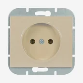 Gniazdka elektryczne - Abex Gniazdo pojedyncze b/u ONYX - beżowy - miniaturka - grafika 1