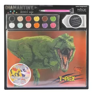 MOZAIKA DIAMENTOWA - LEVEL UP - T-REX - Dekoratorstwo - miniaturka - grafika 1