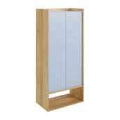 Regały - Szafa 2D Hikora Naturalna / Niebieski Horyzont Mobius Halmar Niebieski Horyzont, Hikoria Naturalna - miniaturka - grafika 1