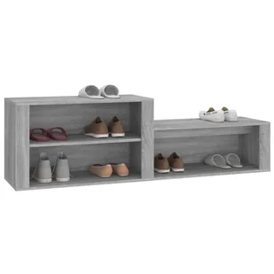 Szafka na buty, szary dąb sonoma, 150x35x45 cm - Szafki na buty - miniaturka - grafika 5