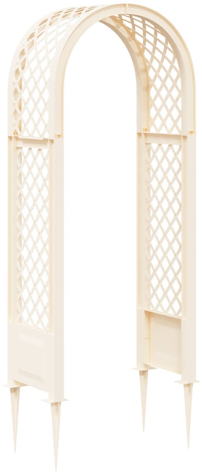 vidaXL vidaXL Różany łuk z kolcami Biały 97 x 43 x 218 cm PP