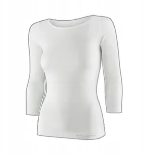LS1628W Koszulka damska z rękawem 3/4 COMFORT MERINO kremowy XL - Koszulki i topy damskie - miniaturka - grafika 1