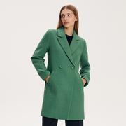 Płaszcze damskie - Reserved - Płaszcz z wełną - Zielony - miniaturka - grafika 1
