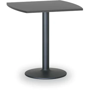 B2B Partner Stolik wysoki Filip II, 660 x 660 mm, czarna podstawa, płyt antracyt 423275 - Stoły i stoliki do biura - miniaturka - grafika 1