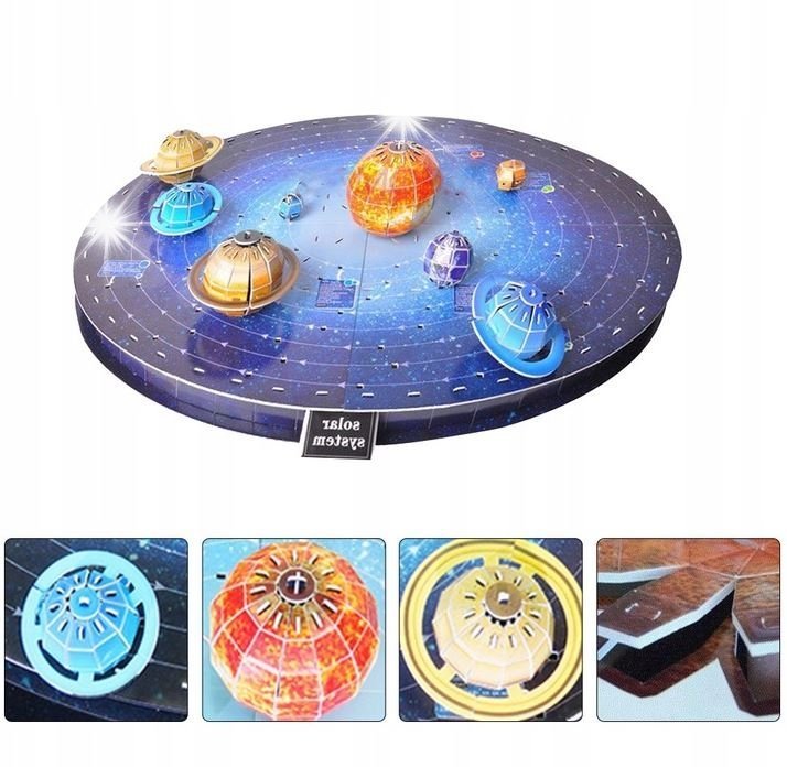 PUZZLE 3D EDUKACYJNE UKŁAD SŁONECZNY PLANETY KOSMOS DLA DZIECI 106EL. PU-10