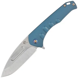 Nóż składany Medford Praetorian Swift FL Flipper Tumbled Blade, Blue Handle, Flamed HW/Clip, S45VN (MKFF2064TD-44TM-TFCF-Q4) - Noże - miniaturka - grafika 1