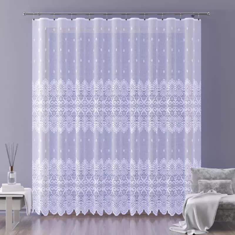 Firanka żakardowa metrażowa wys. 250 cm Caramia A162 biała